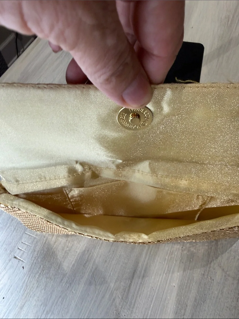 Gold Sequin Evening Clutch